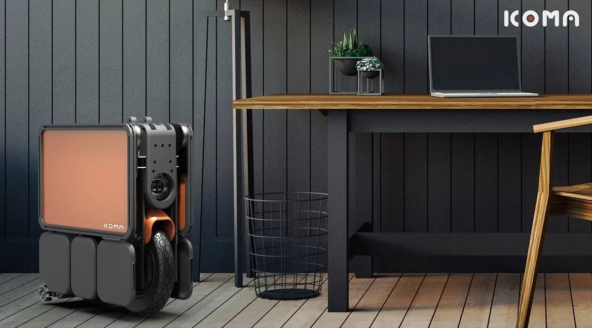 صورة توضح شكل الدراجة بعد طيها