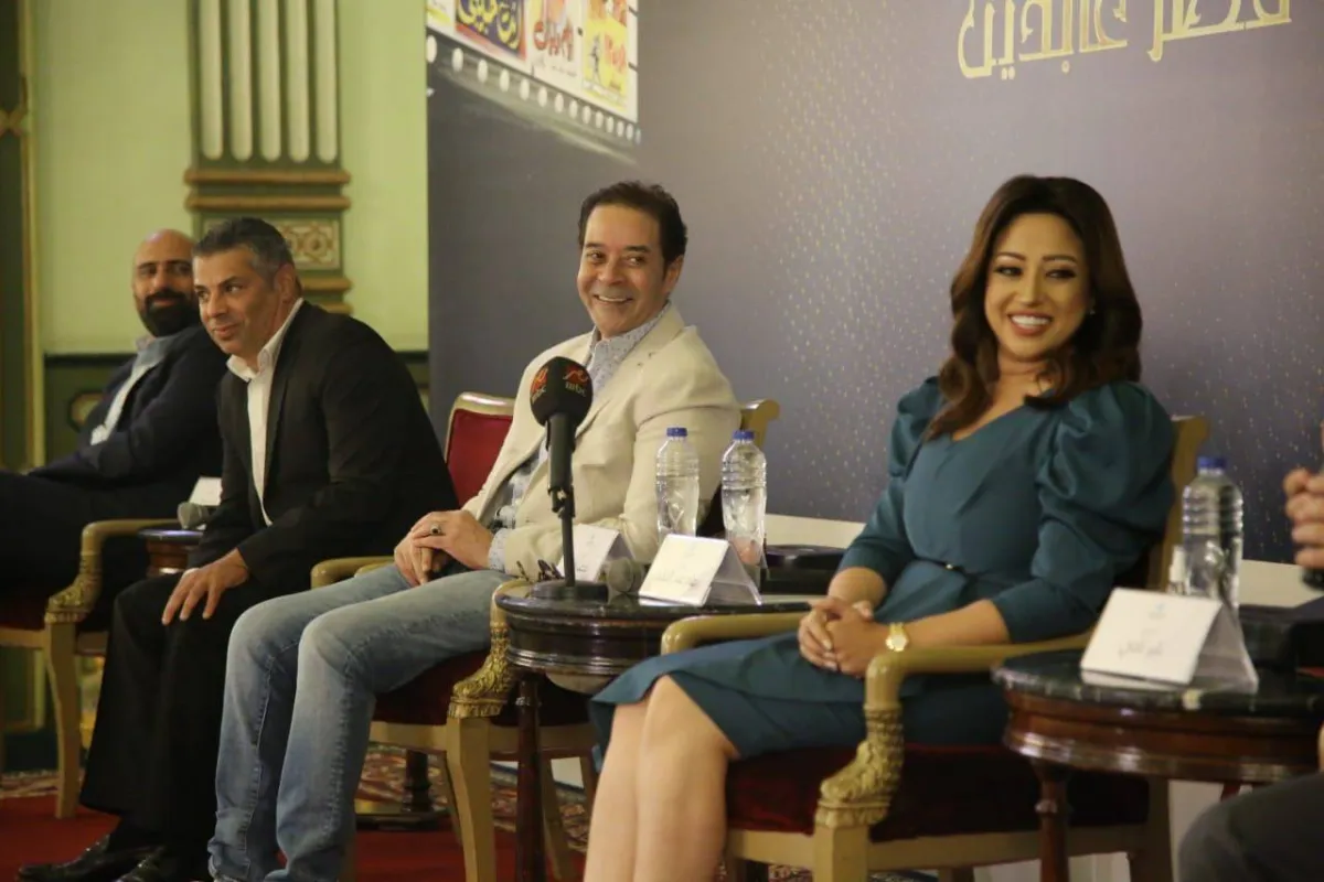 ريهام عبد الحكيم ومدحت صالح في مؤتمر حفلات صوت السينما - الصورة من  المسؤول الإعلامي بالمؤتمر