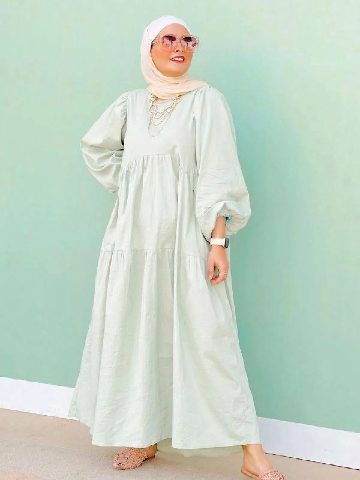 فستان ماكسي للمحجبات