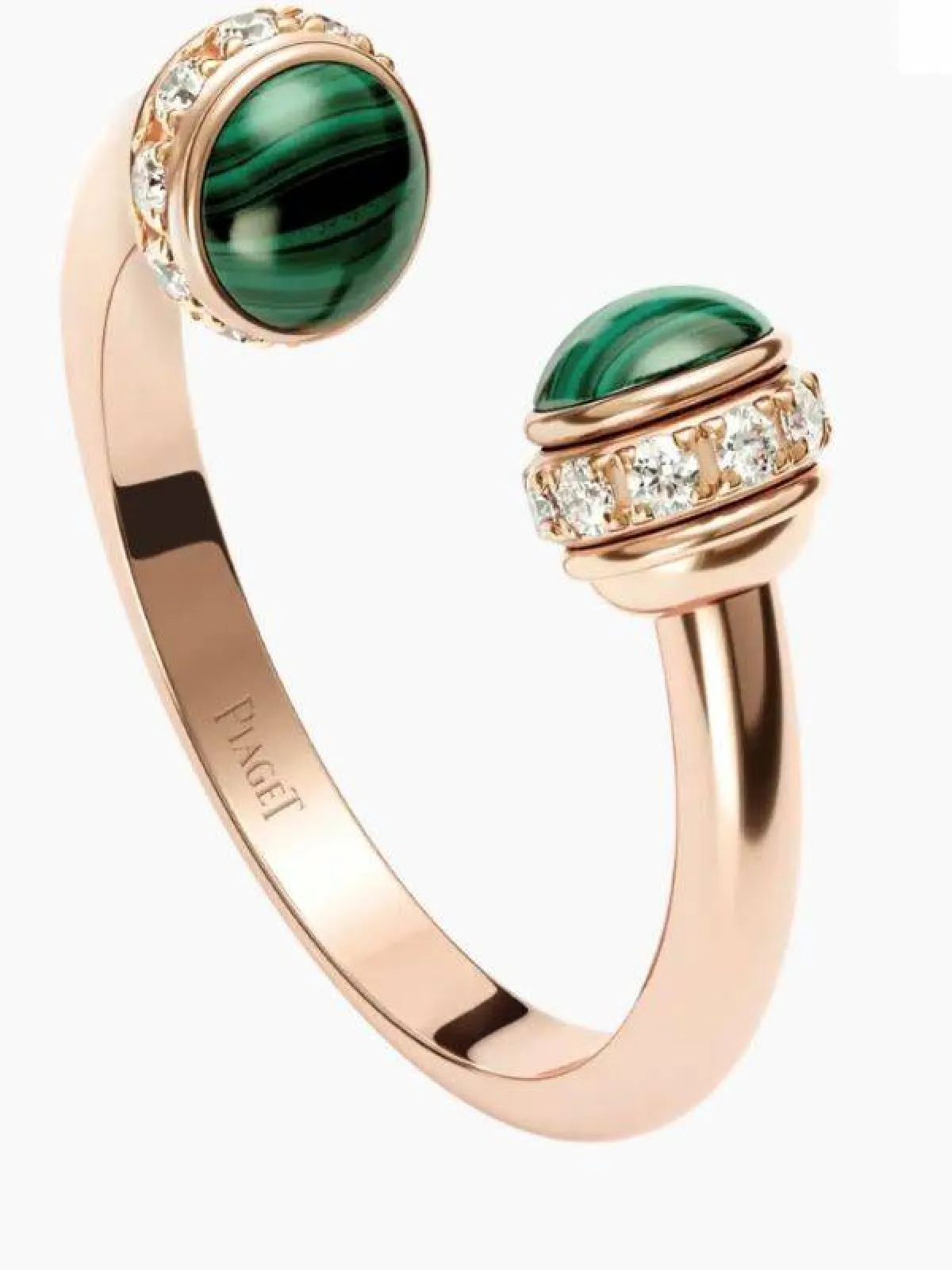 خاتم مفتوح مزين بحجر المرمر