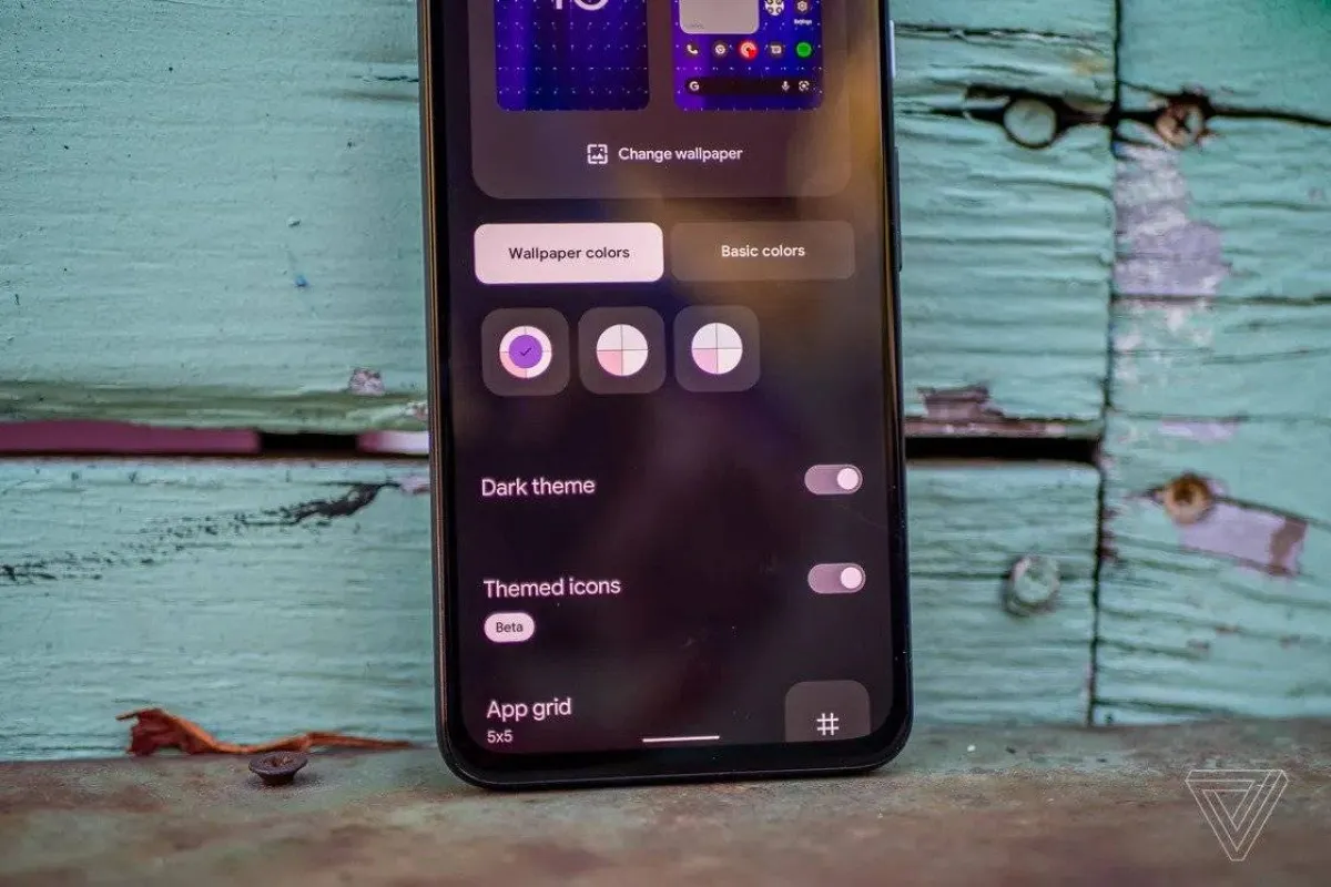 صورة تغيير الواجهة في أندرويد12