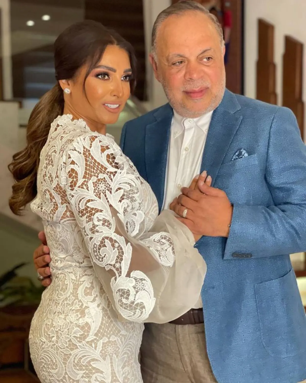 أشرف زكي وروجينا - الصورة من حساب روجينا على انستغرام