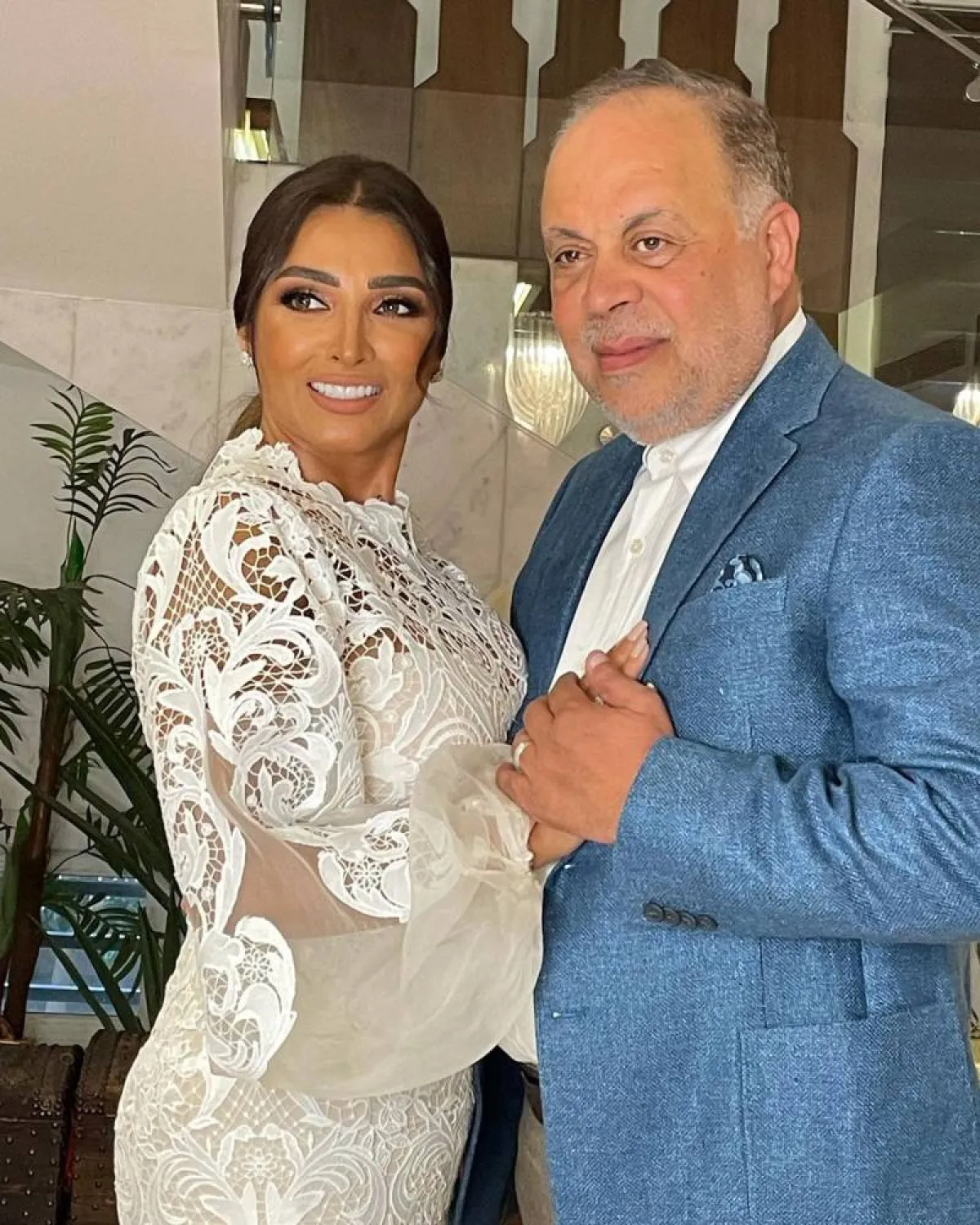 أشرف زكي وروجينا - الصورة من حساب روجينا على انستغرام