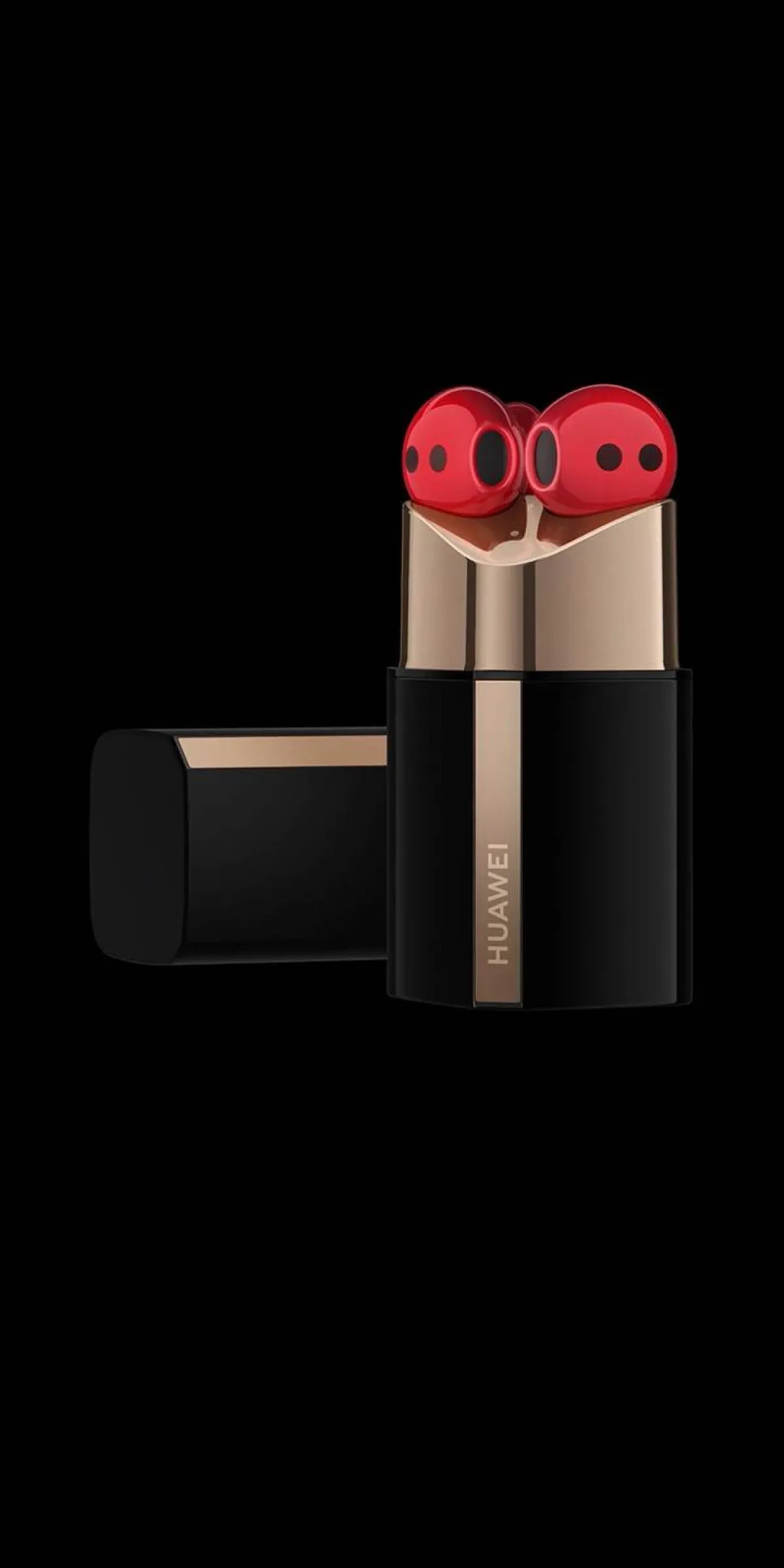 صورة السماعات تشبه قلم أحمر الشفاه