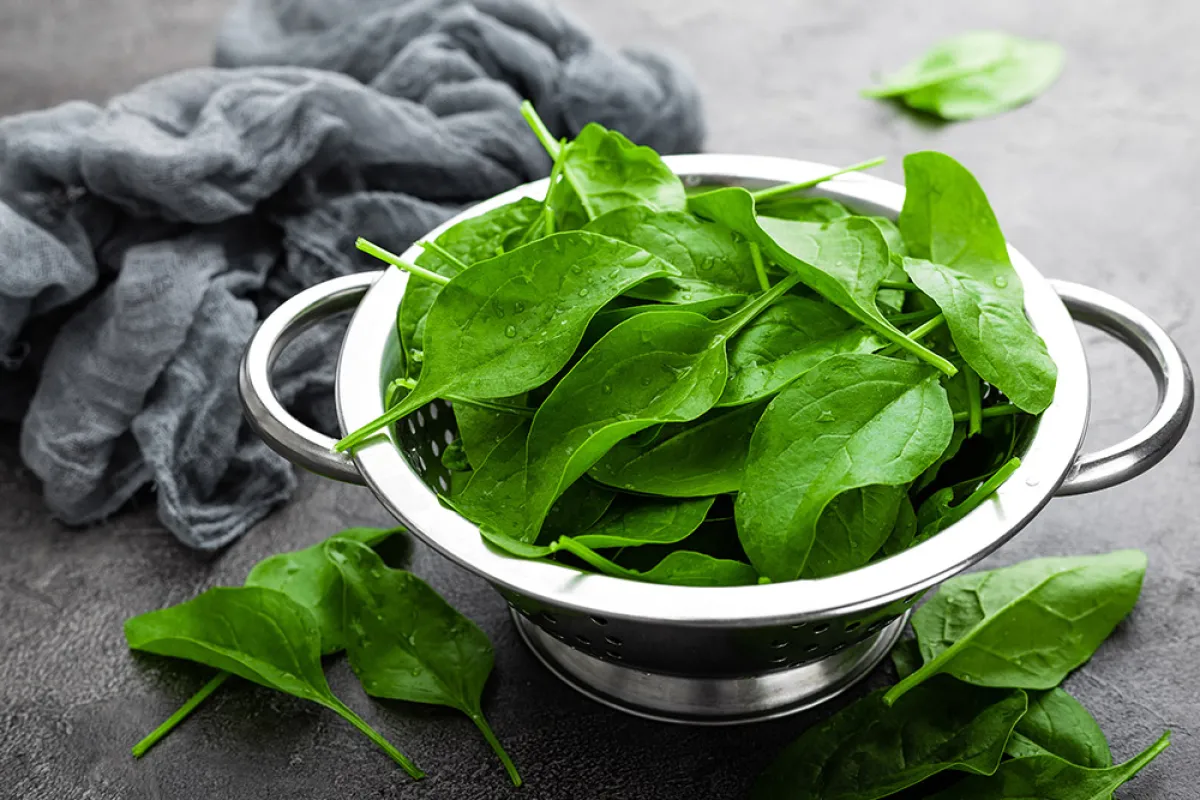 صورة لطبق من السبانخ