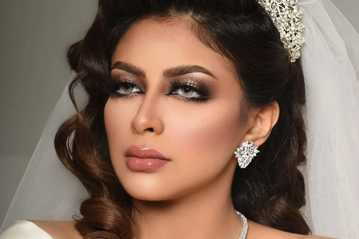 مكياج سعودي للعروس - الصورة من حساب خبيرة التجميل السعودية حليمة الخاص على إنستغرام