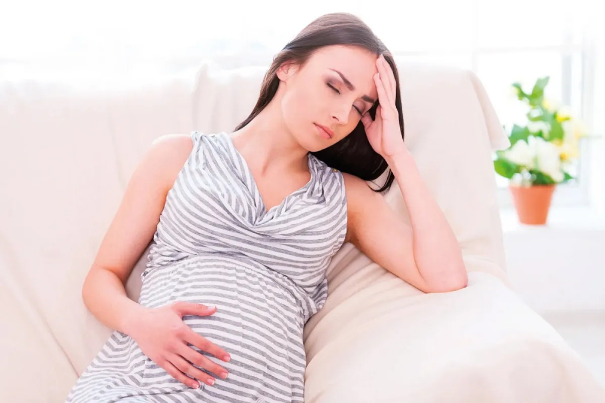 صورة لحامل تعاني من أعراض  نقص المغنيسيوم     