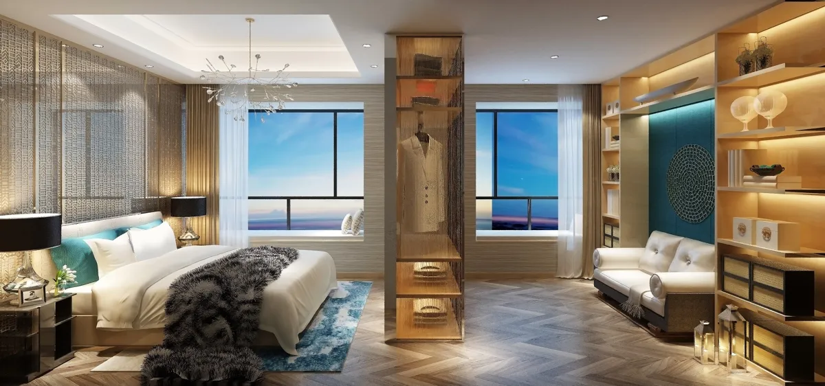 الأجنحة هي أكثر اتساعاً من الغرف