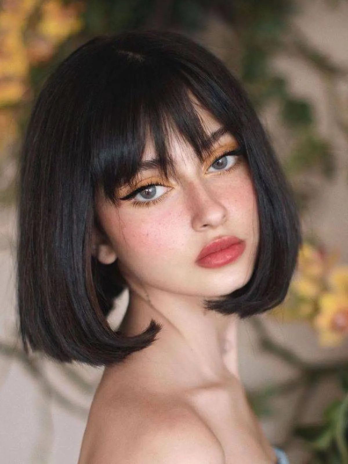 مكياج برتقالي ناعم