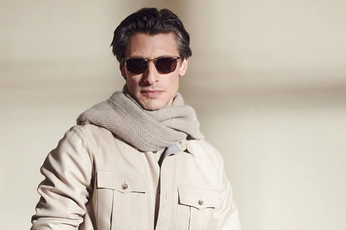 نظارات شمسية باللون البني من بريوني  Brioni