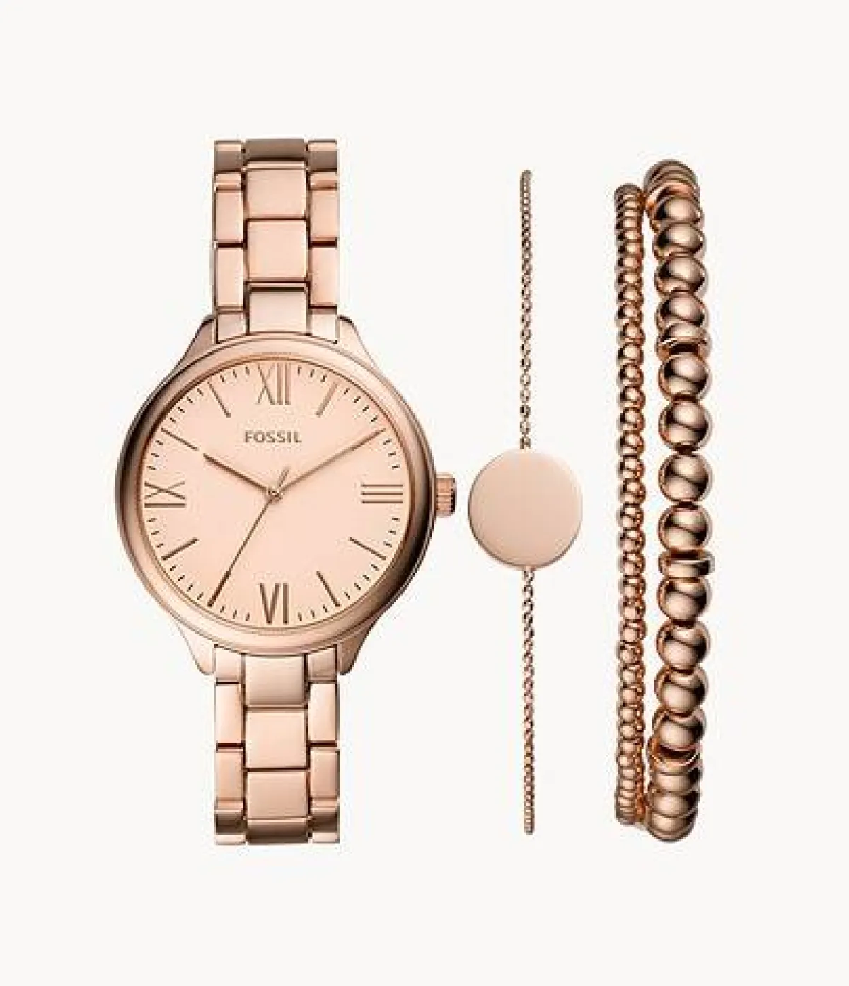 ساعة مع أساور من فوسيل Fossil