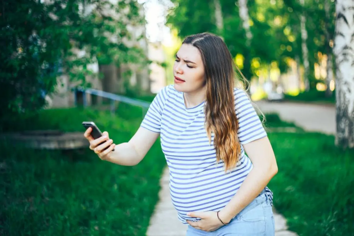 صورة لحامل في المخاض