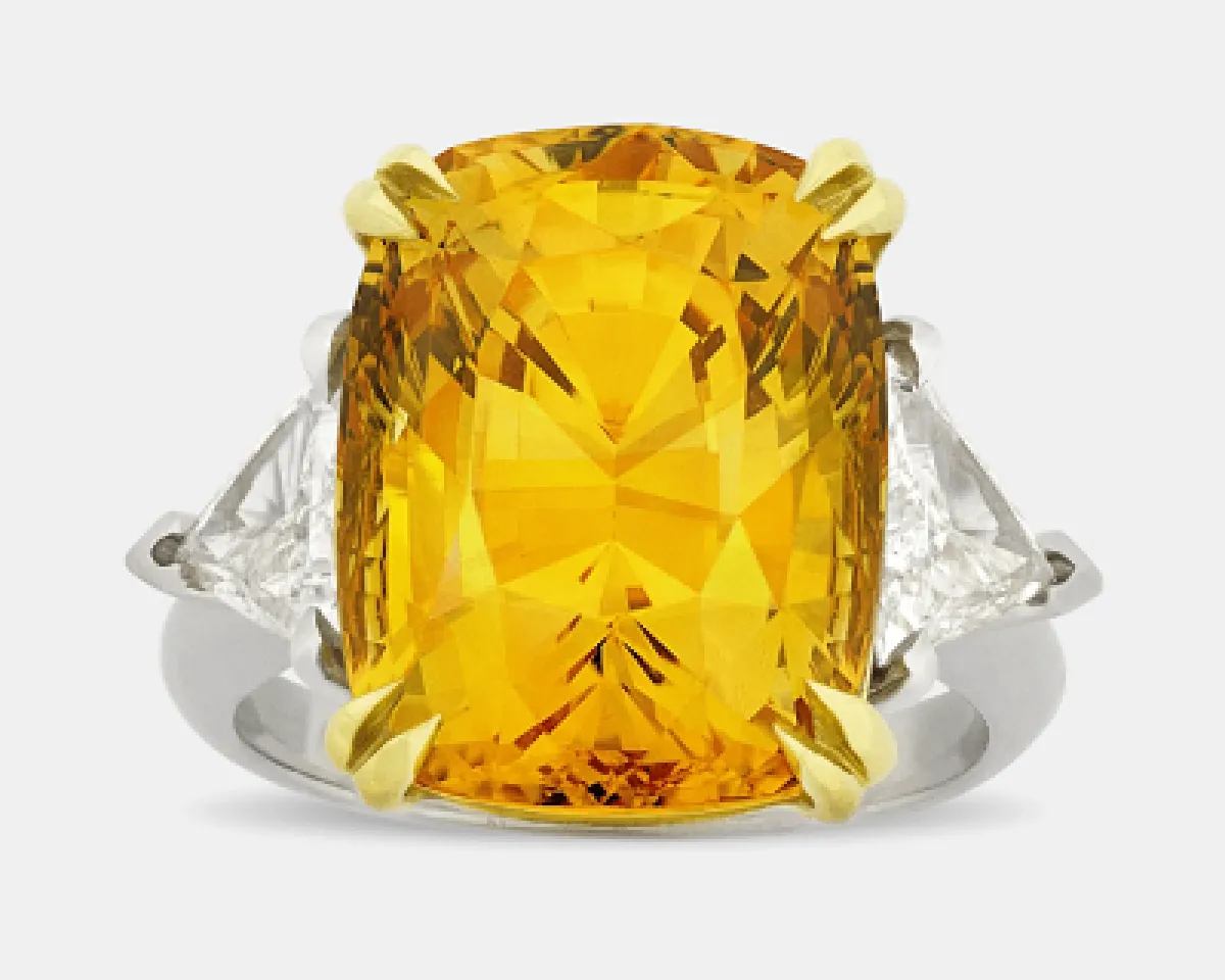 خاتم أنيق بالياقوت الأصفر من M.S Rau Antiques 