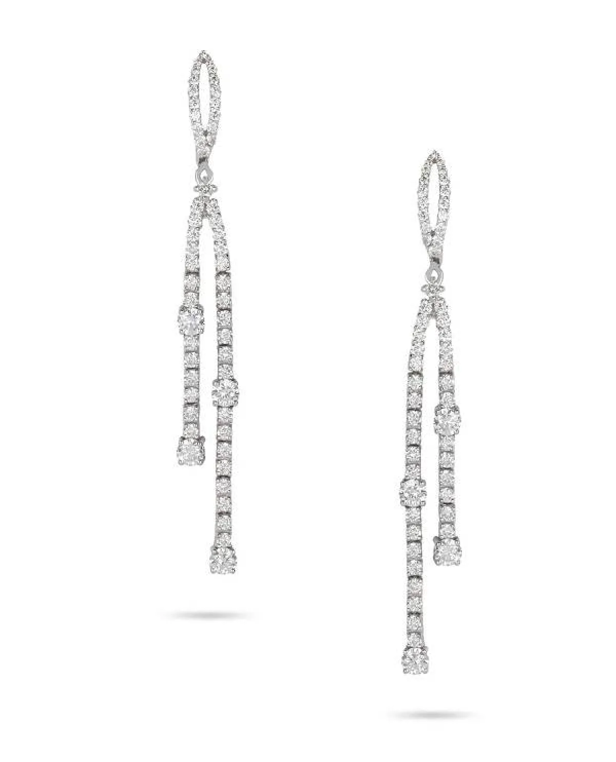 أقراط متدلية Double Drop Diamond من يسايان Yessayan