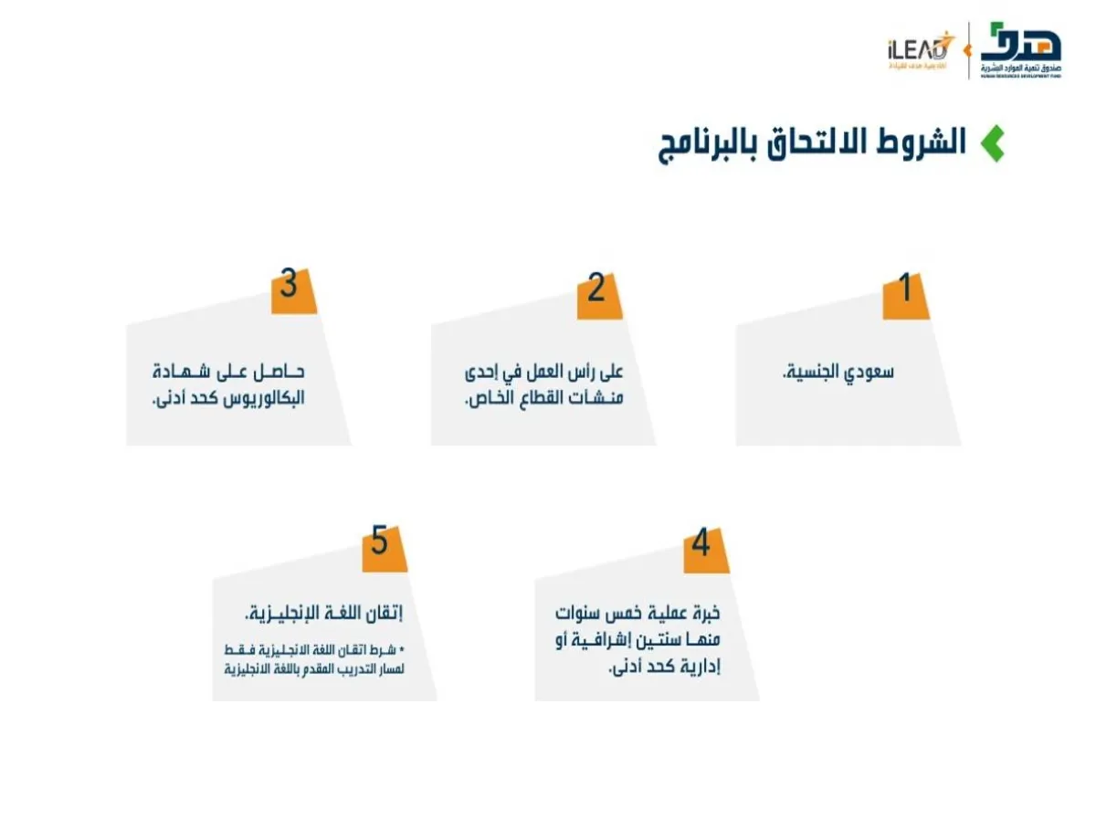 شروط أكاديمية هدف للقيادة