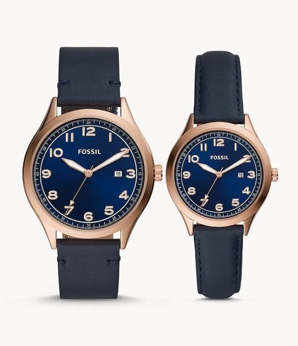 طقم ساعات للرجال والنساء من ماركة Fossil