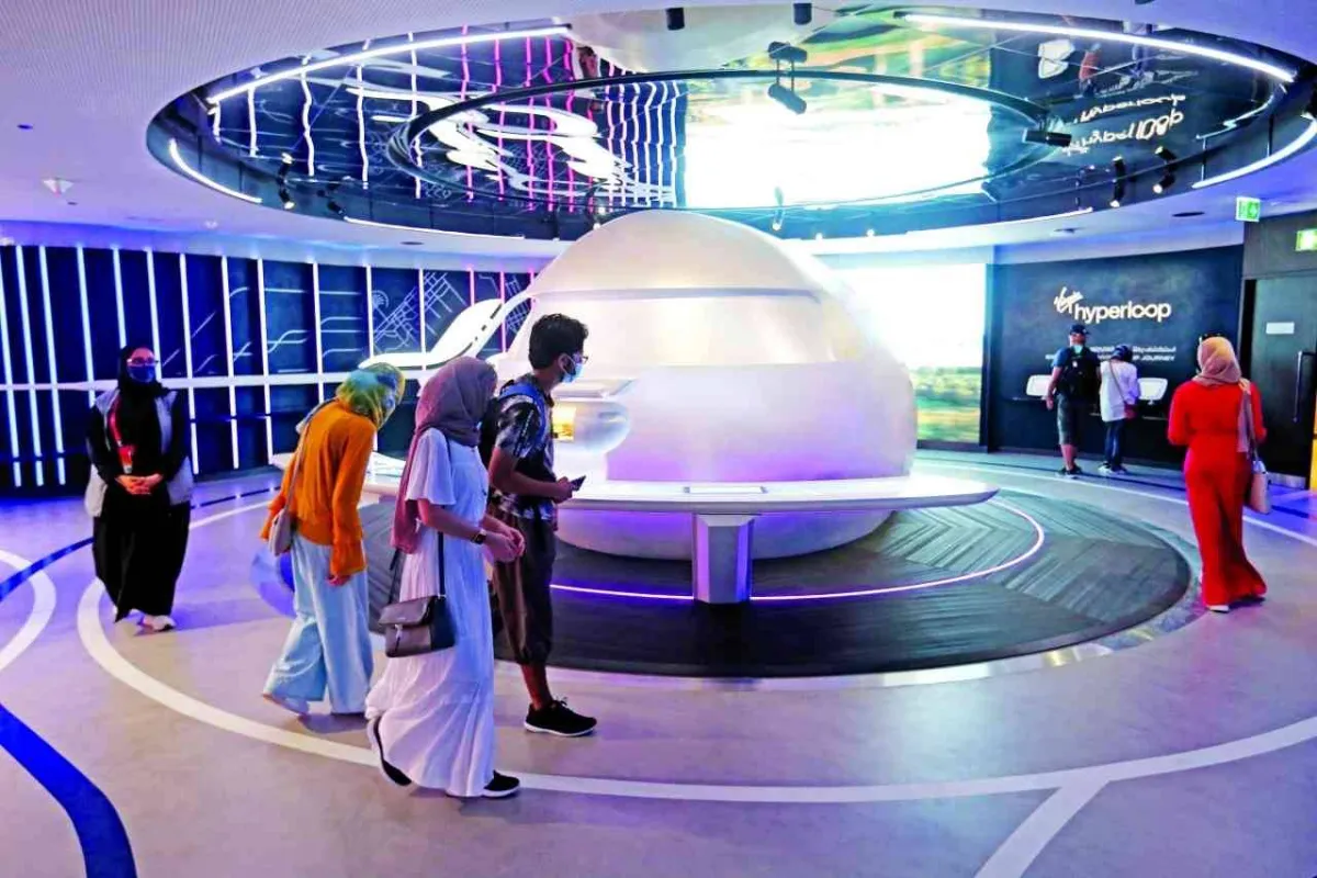 مشاركة شركة "فيرجين هايبرلوب" في إكسبو دبي. المصدر "البيان"