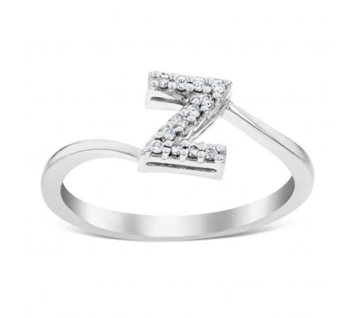 خاتم ذهب حرف Z من Borsheims