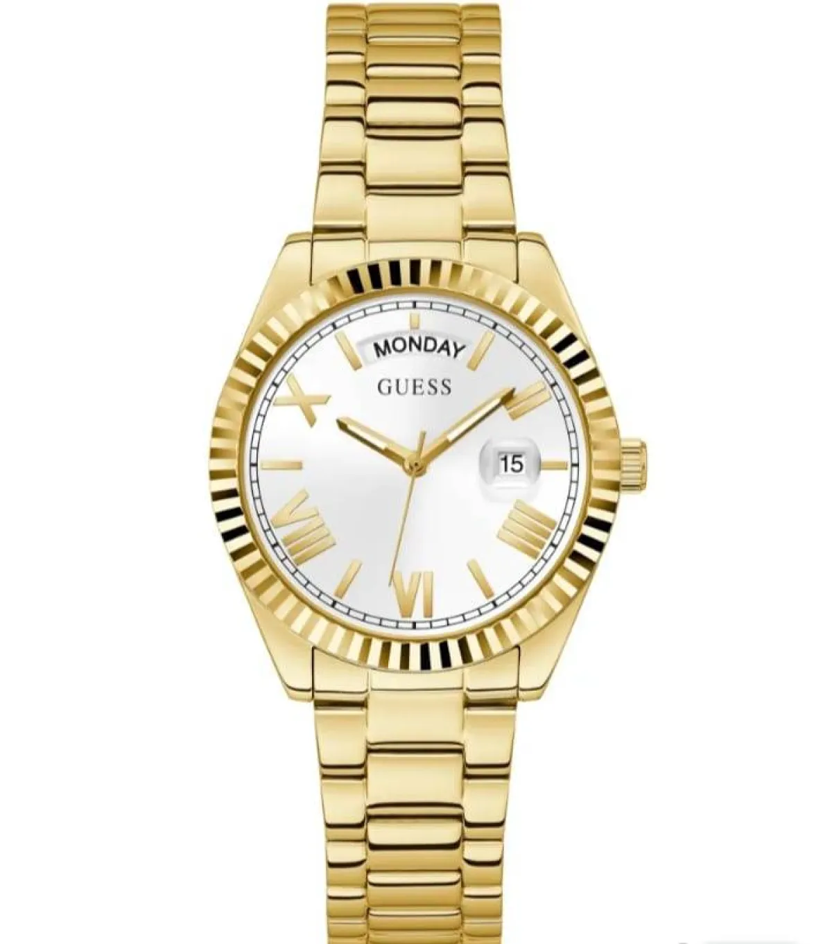 guess ساعة يد ذهب بأرقام رومانية من جيس