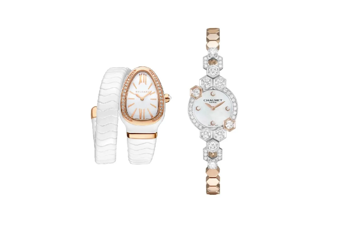 موديلات ساعات نسائية باللون الأبيض لعروس خريف 2021