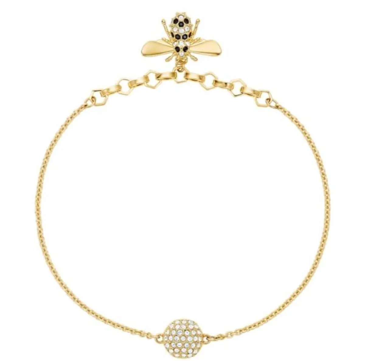 سوار ذهب أصفر على شكل خلية نحل