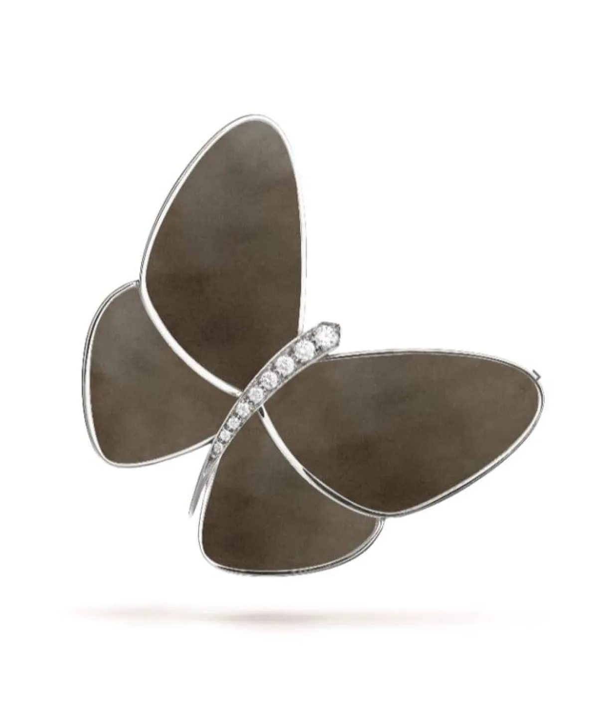 Van cleef & Arpels   بروش لؤلؤ رمادي من دار فان كليف أند أربلز 