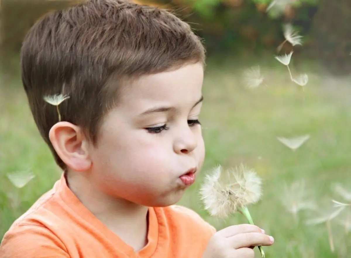 صورة لطفل في أحد المتنزهات