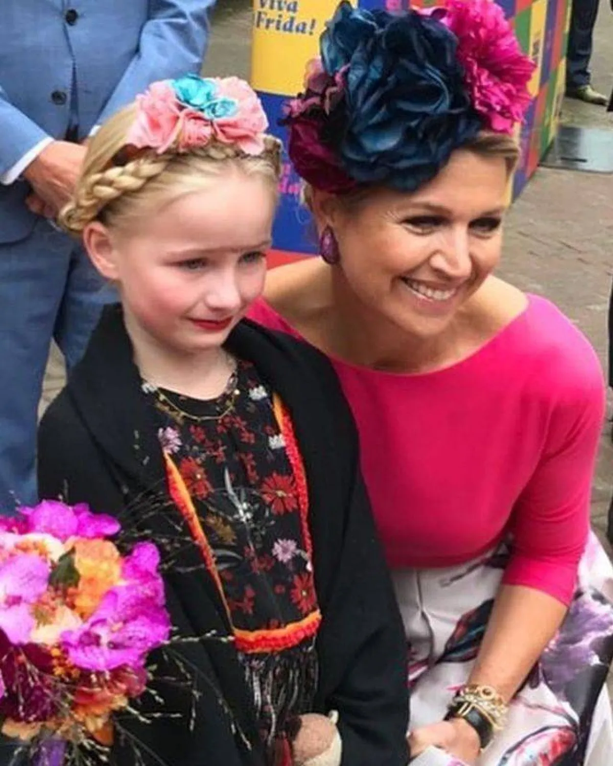 إستقبال الملكة ماكسيما في المعرض- الصورة من حساب Europe Royals على إنستغرام