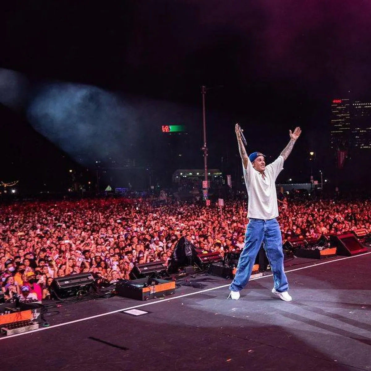 جاستن بيبر في إحدى حفلاته- الصورة من حسابه على إنستغرام