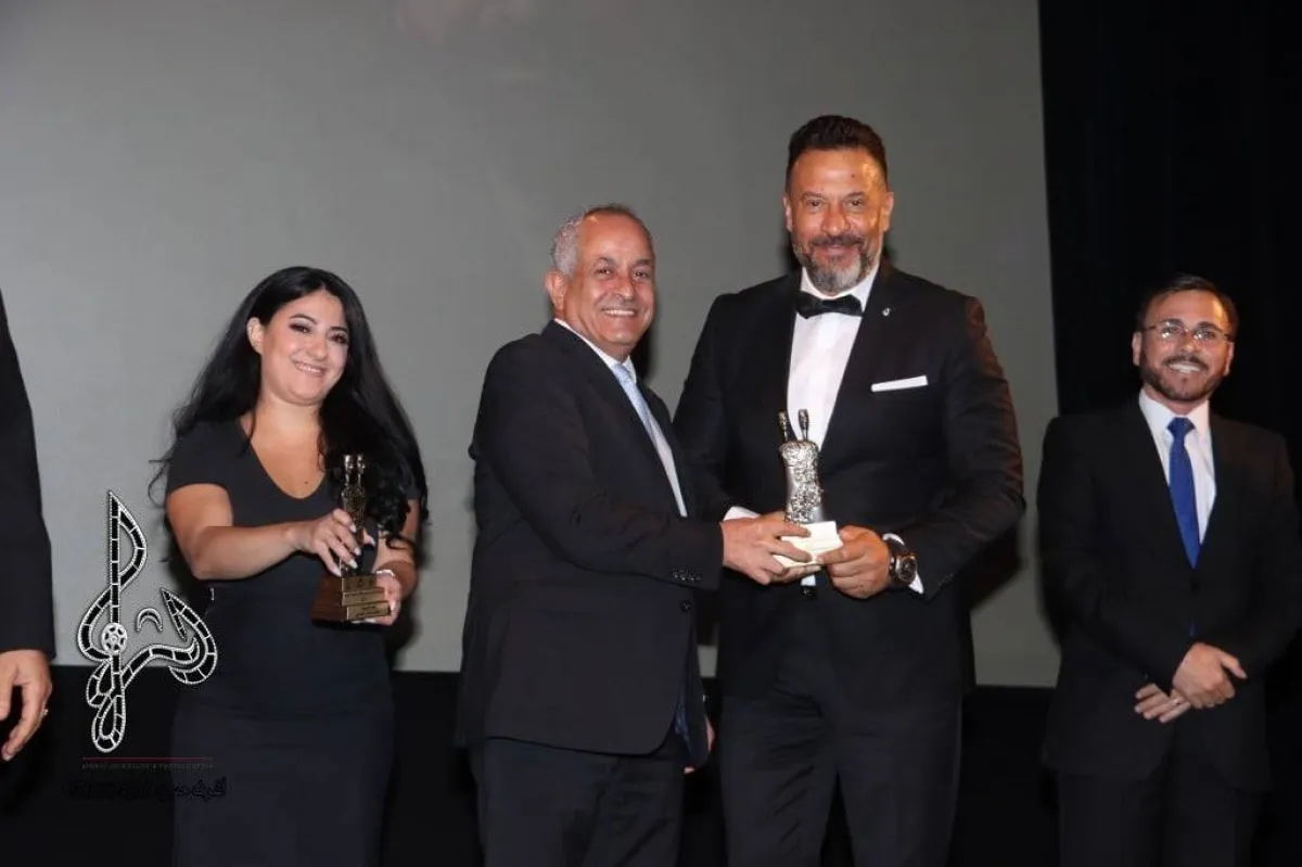 تكريم ماجد المصري- الصورة من فيسبوك مهرجان الأردن للأفلام