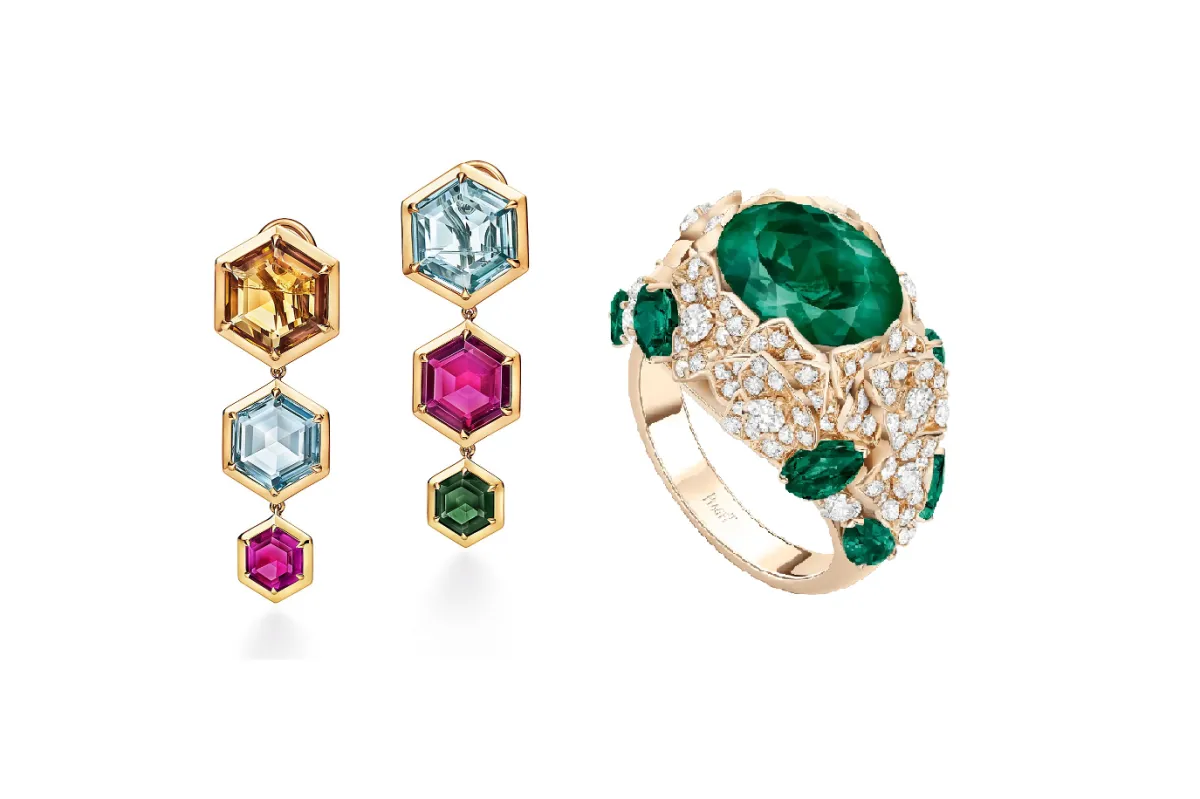 مجوهرات مزينة بحجر تورمالين