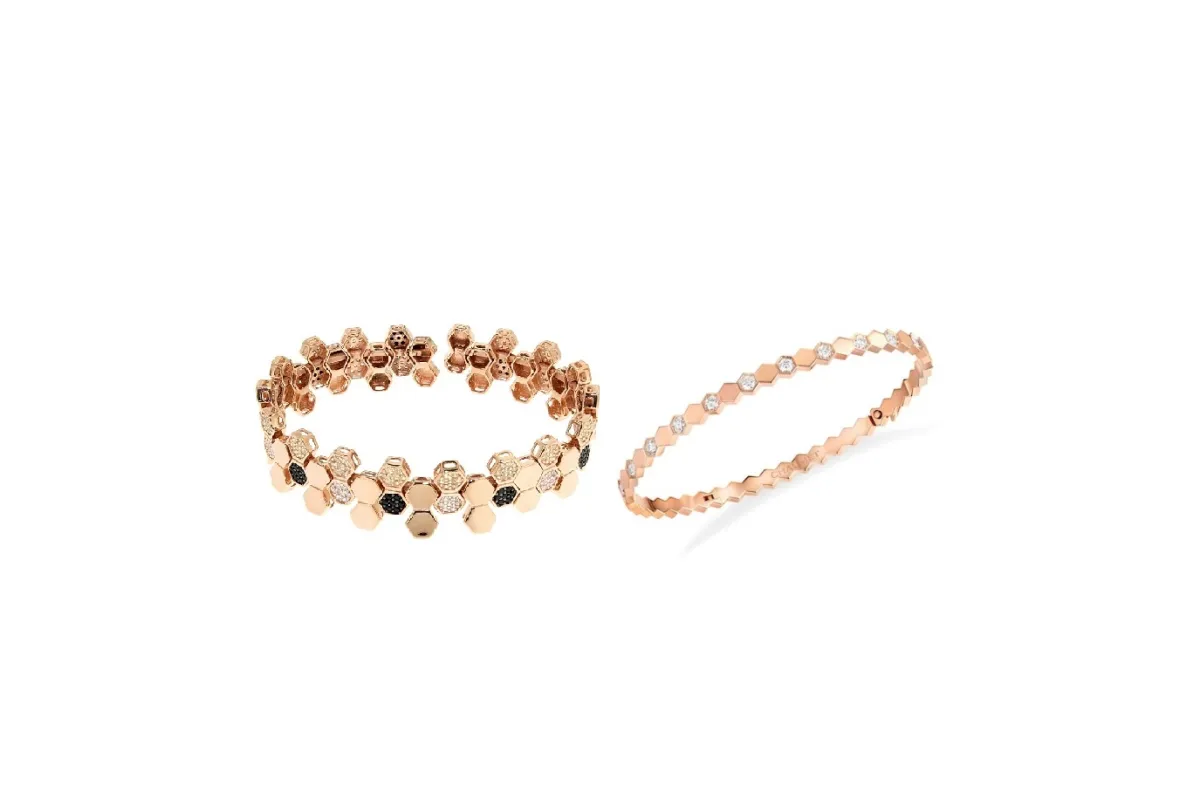 أساور ذهب خلية نحل لإطلالة جذابة في الخريف