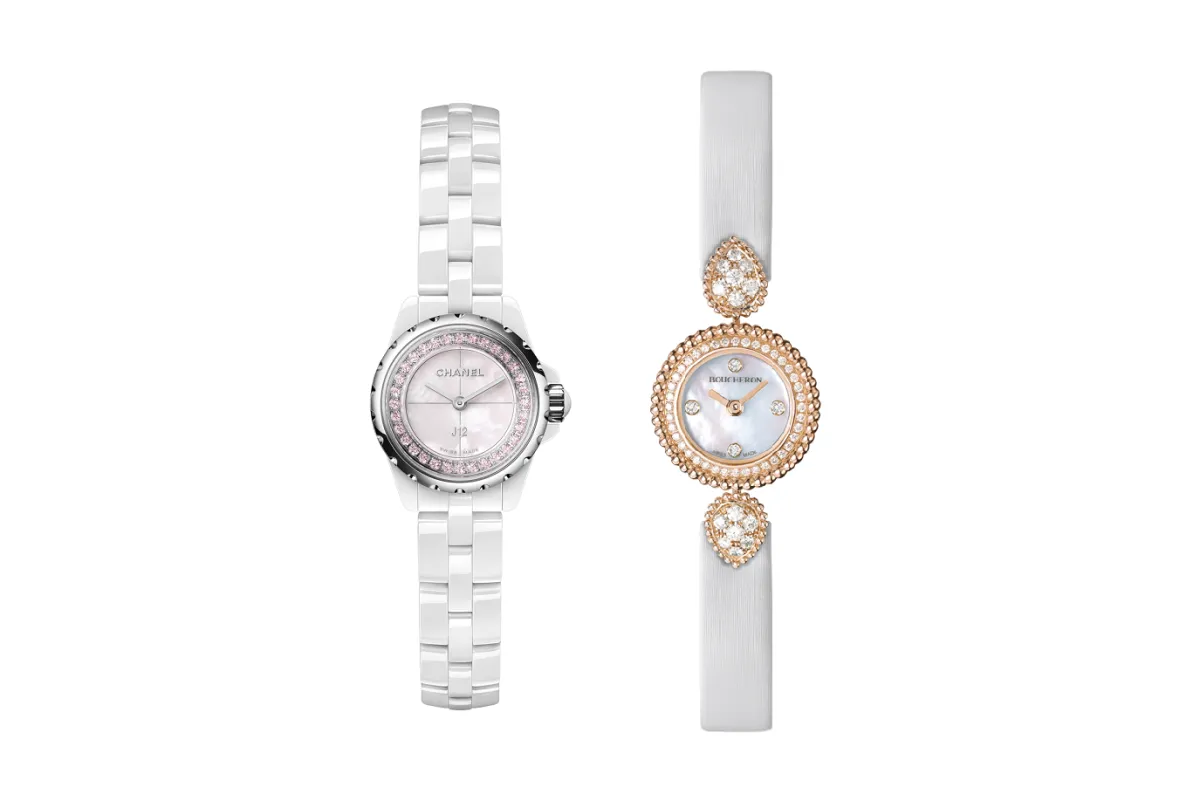 موديلات ساعات نسائية باللون الأبيض لخريف 2021