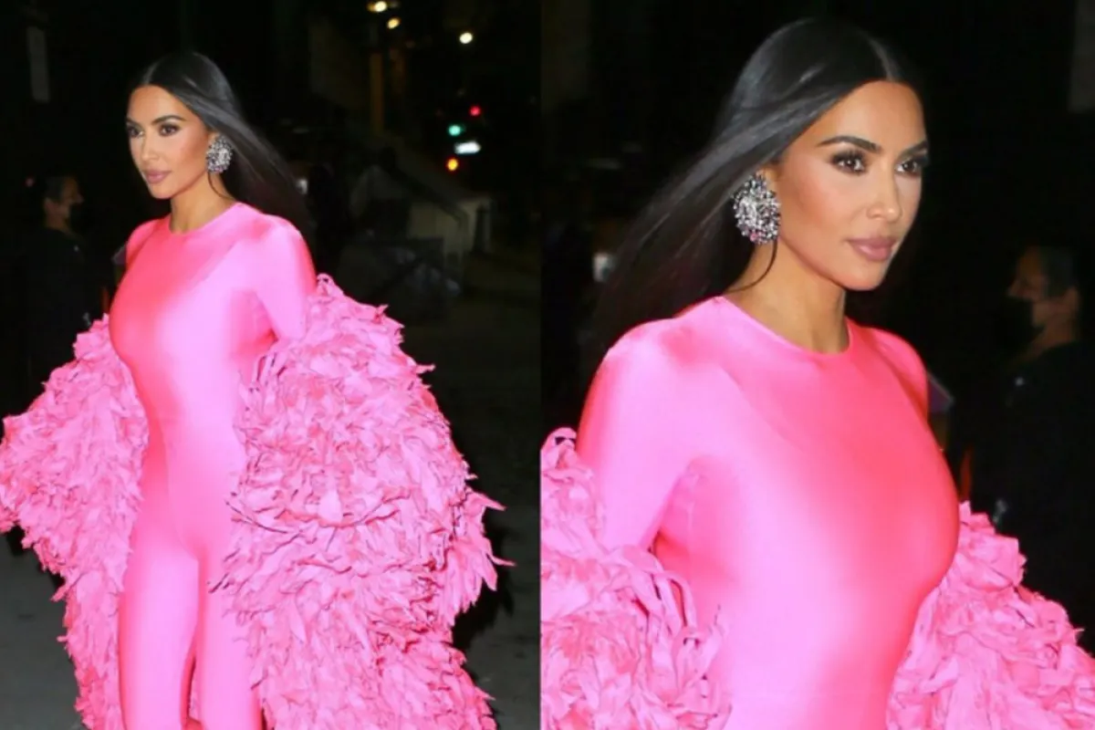 كيم كردشيان في زي من بالنسياغا 