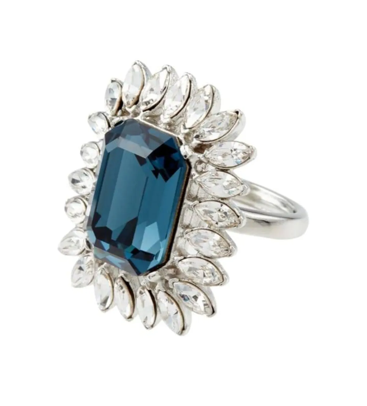  خاتم بالكريستال الملون باللون الأزرق