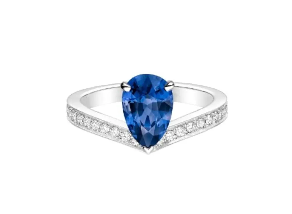 خاتم فخم بالياقوت الأزرق السريلانكي