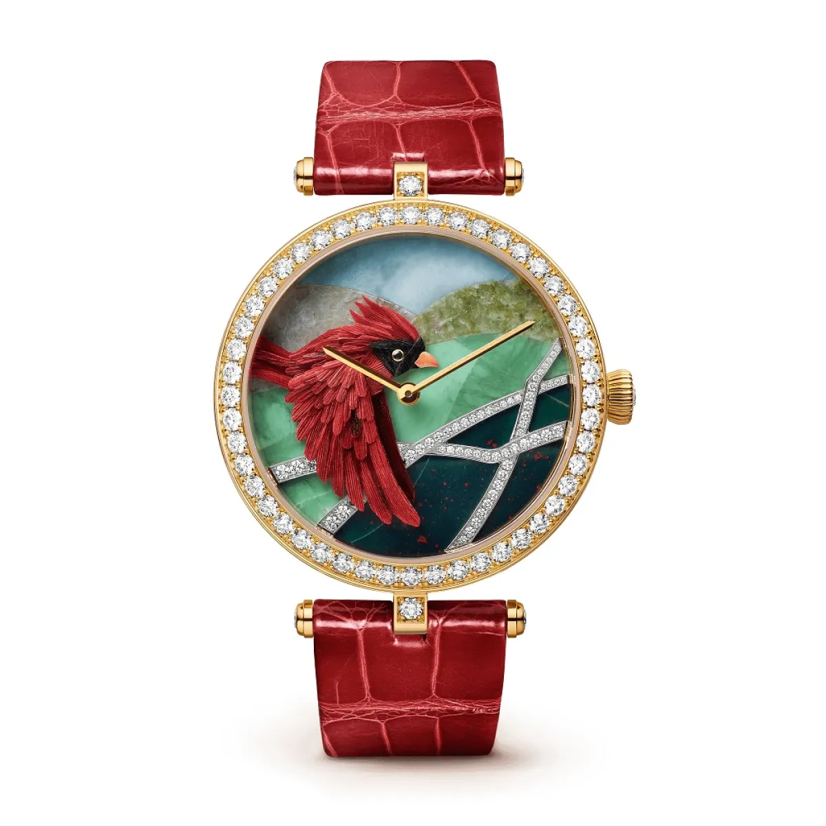 ساعة Lady Arpels Cardinal Carmin من فان كليف أند آربلز Van cleef & Arpels