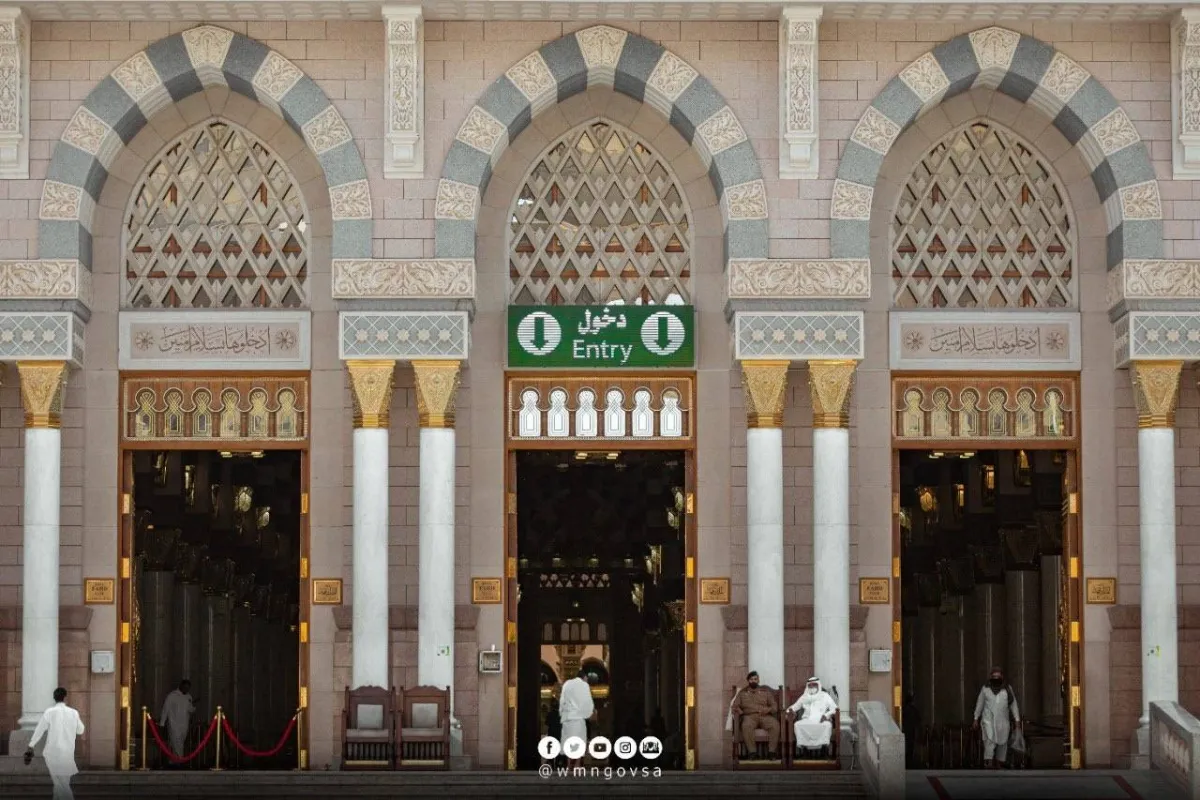 بوابات المسجد النبوي - الصورة من حساب وكالة شؤون المسجد النبوي 