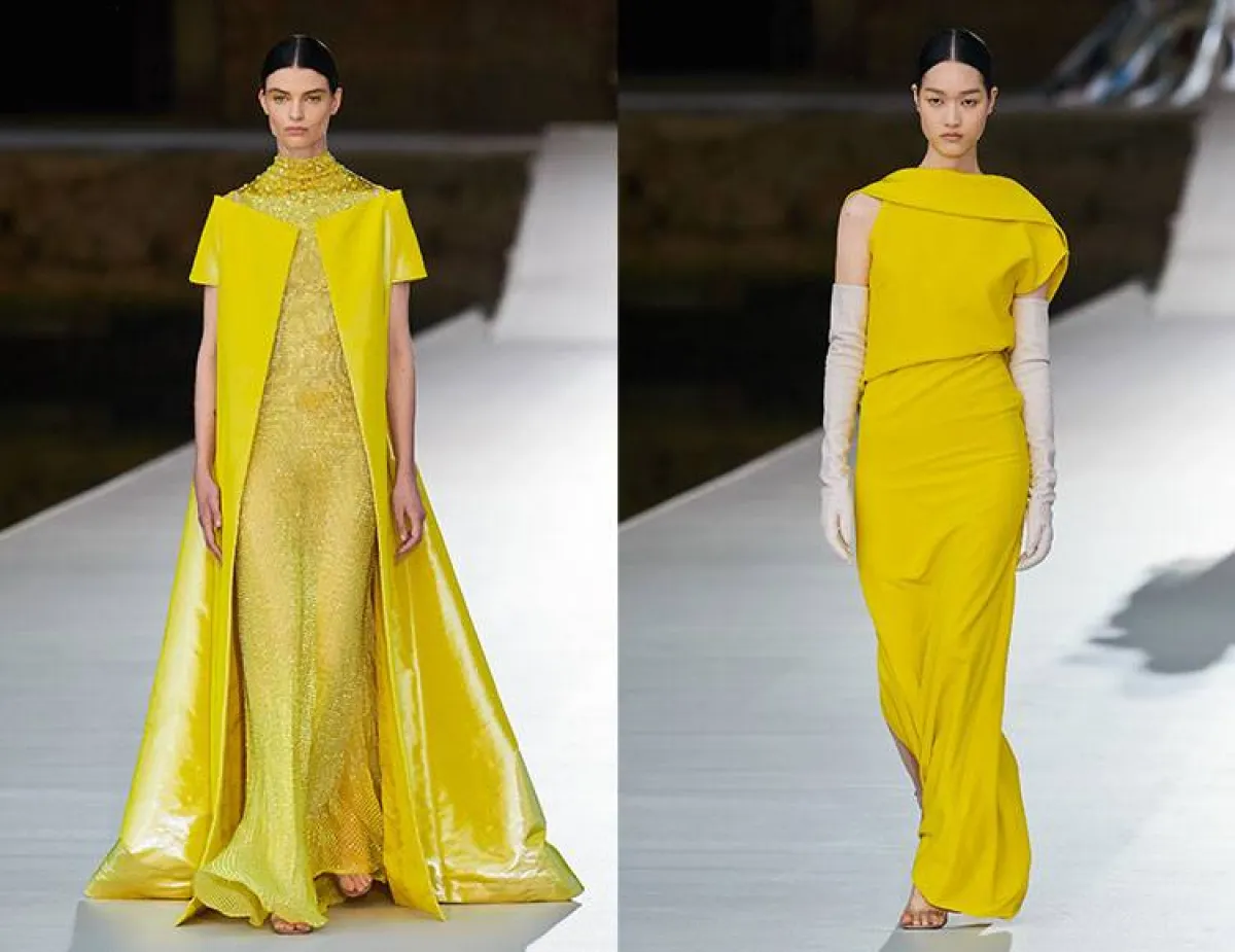 أزياء صفراء من فالنتينو لموسم الخريف