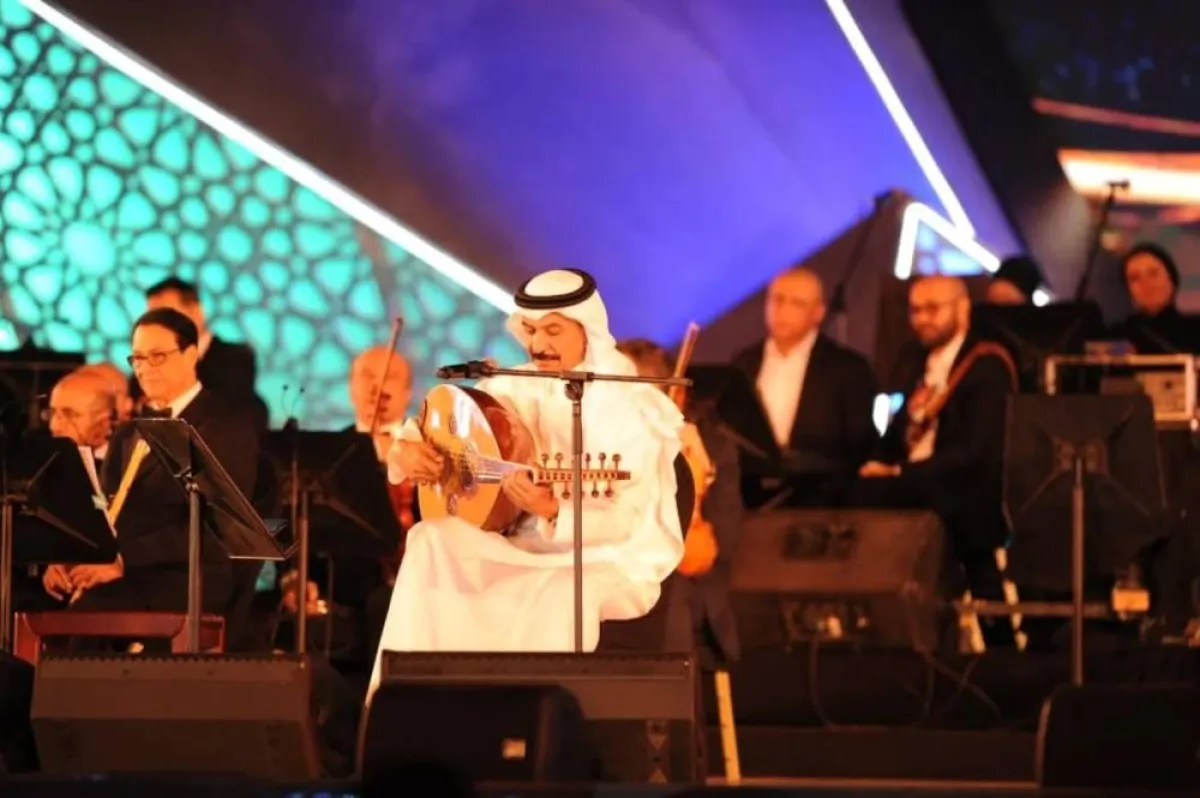 عبادي الجوهر من حفله الأول بمهرجان الموسيقى العربية - الصورة من المركز الصحفي لدار الأوبرا المصرية