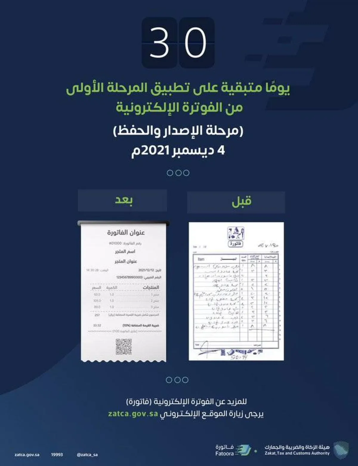 موعد تطبيق الفوترة الإلكترونية