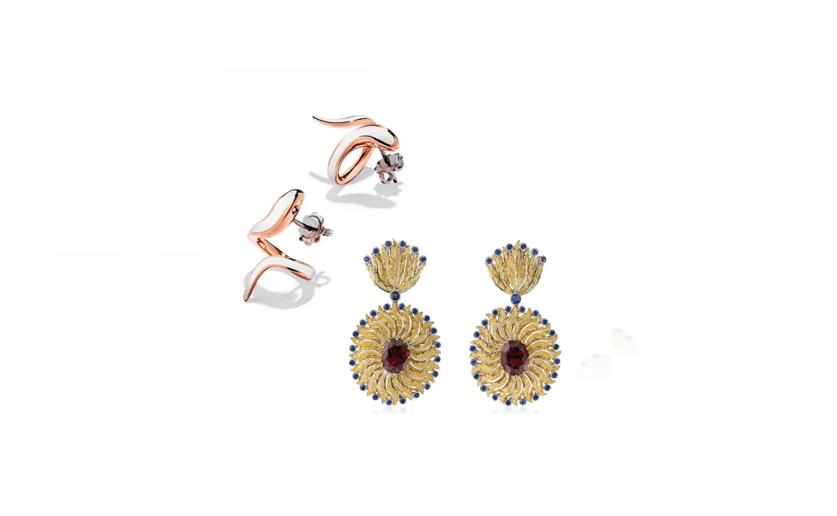 أقراط ذهب من ماركات مجوهرات إيطالية