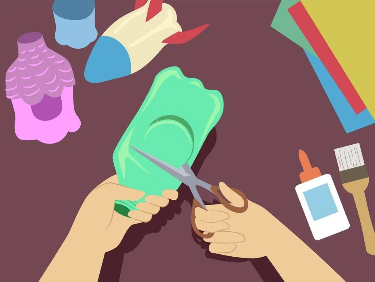 أفكار لاستغلال القوارير البلاستيك في أعمال التزيين