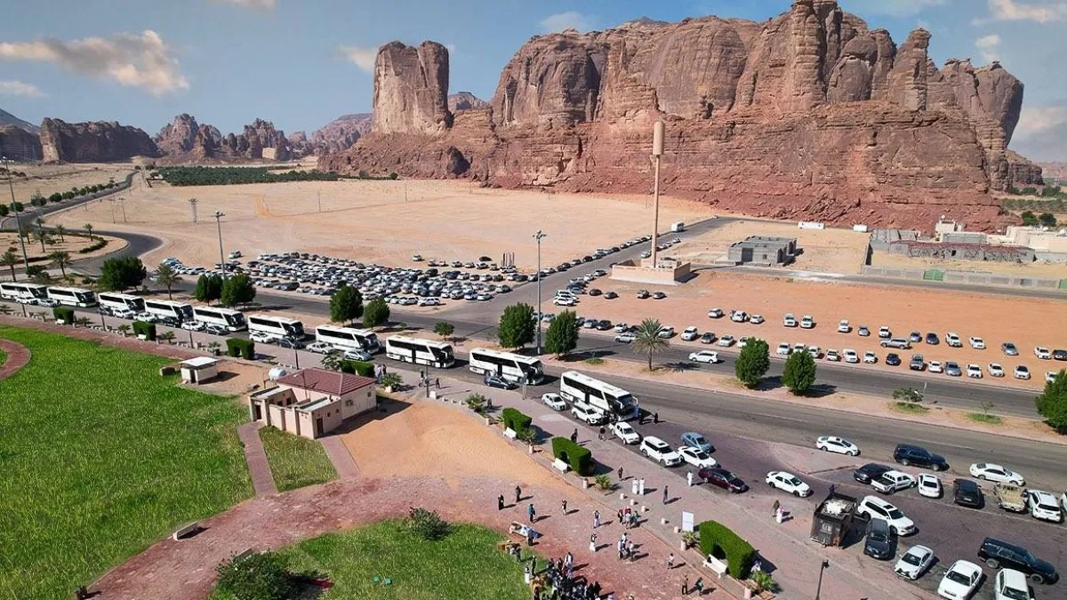 مسيرة العلا لحماية النمر العربي - الصورة من حساب اكتشف العلا الرسمي على تويتر