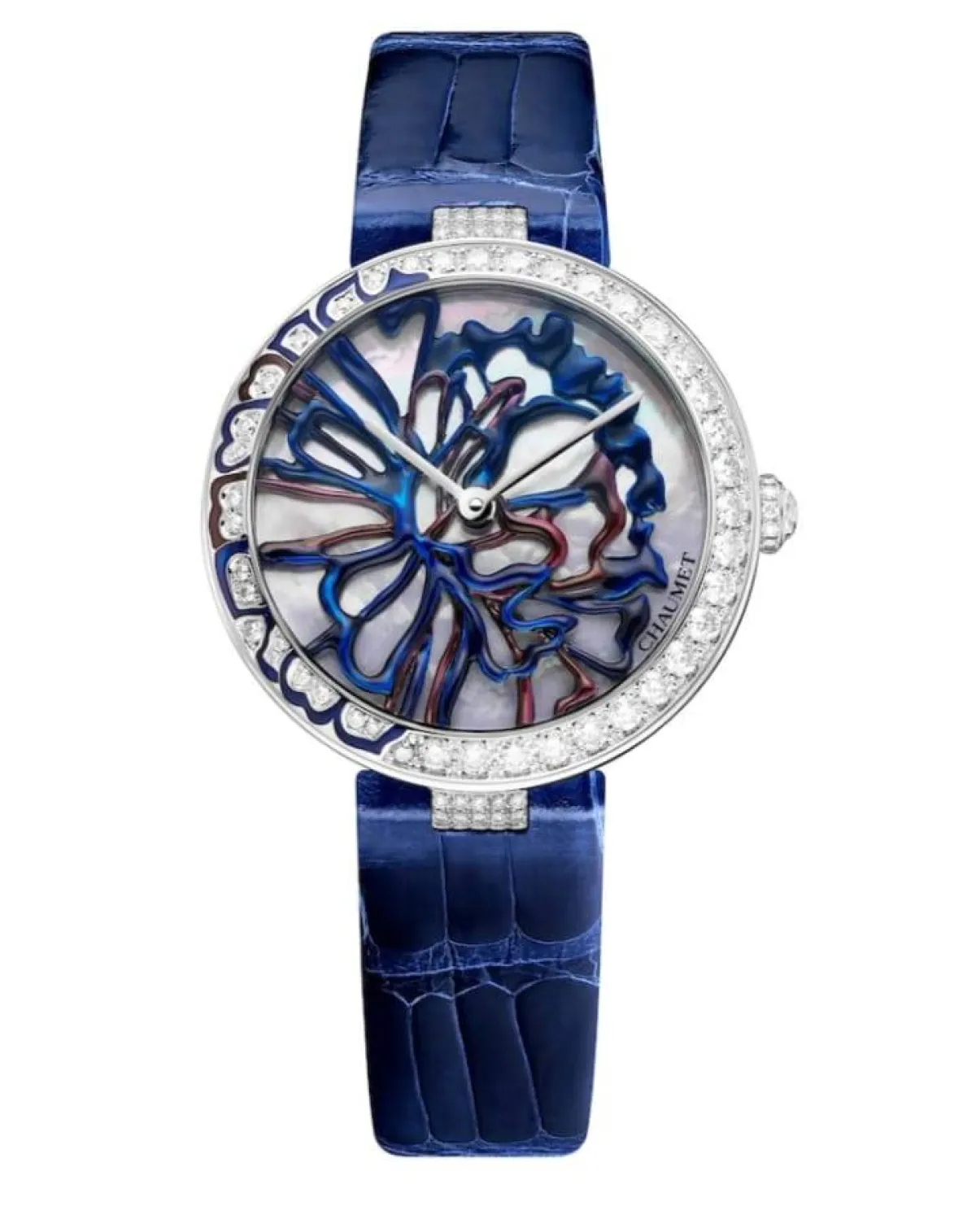 ساعة يد نسائية باللون الأزرق الملكي من شوميه Chaumet 