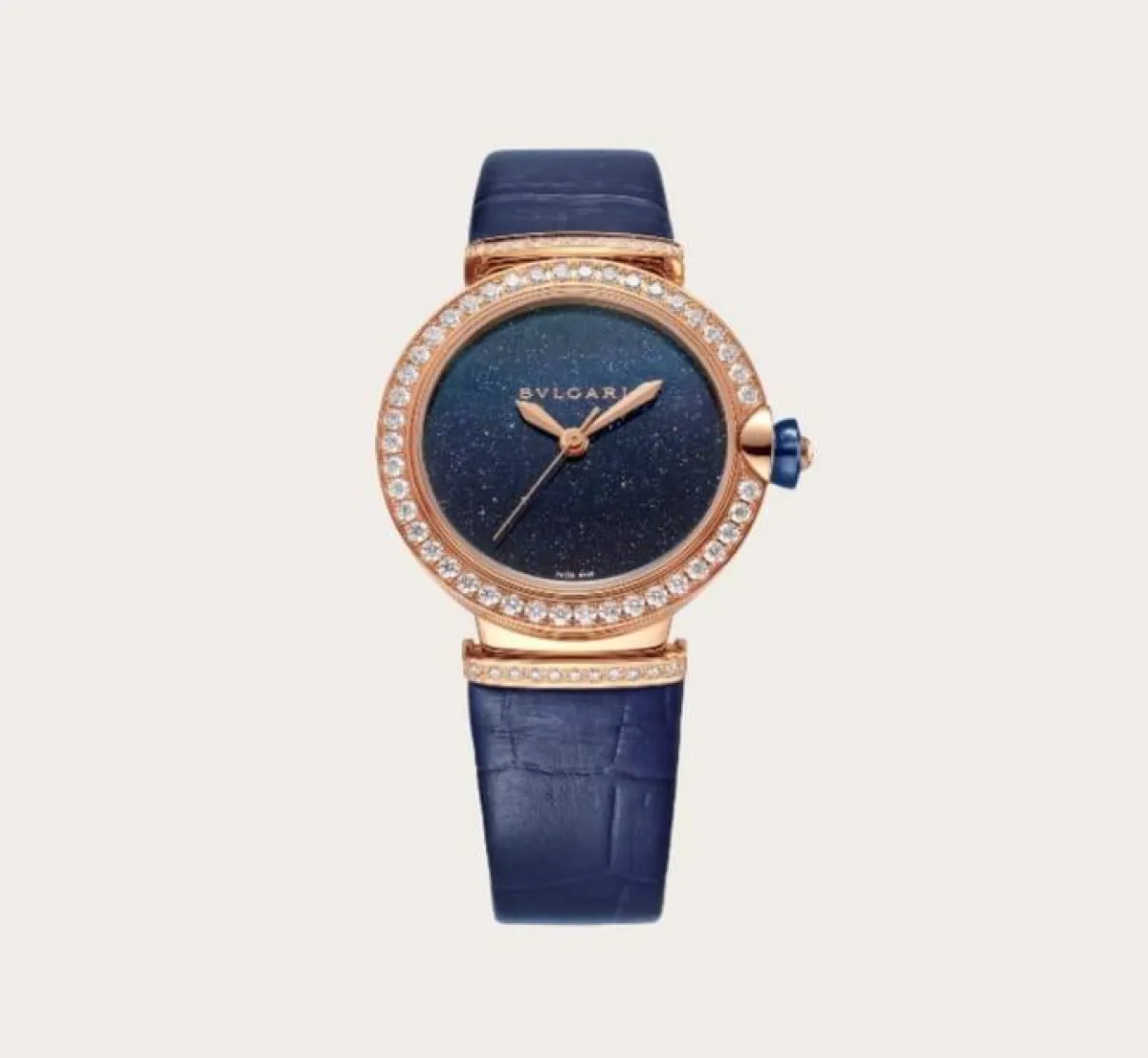 ساعة يد نسائية باللون الأزرق الملكي من بولغاري Bvlgari 