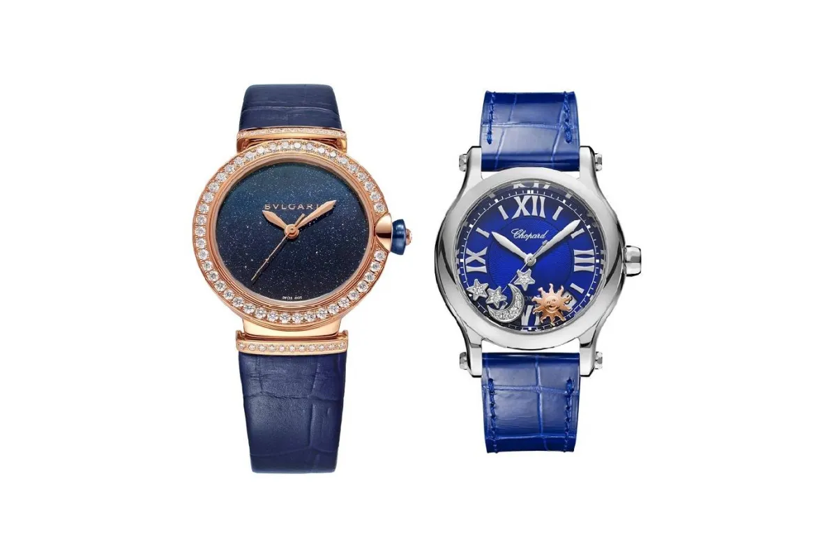 ساعات باللون الأزرق الملكي