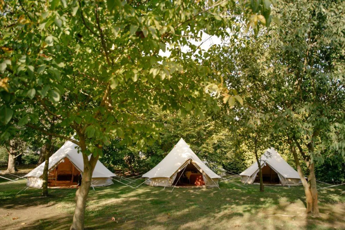 الخيم التي خصصت للنوم