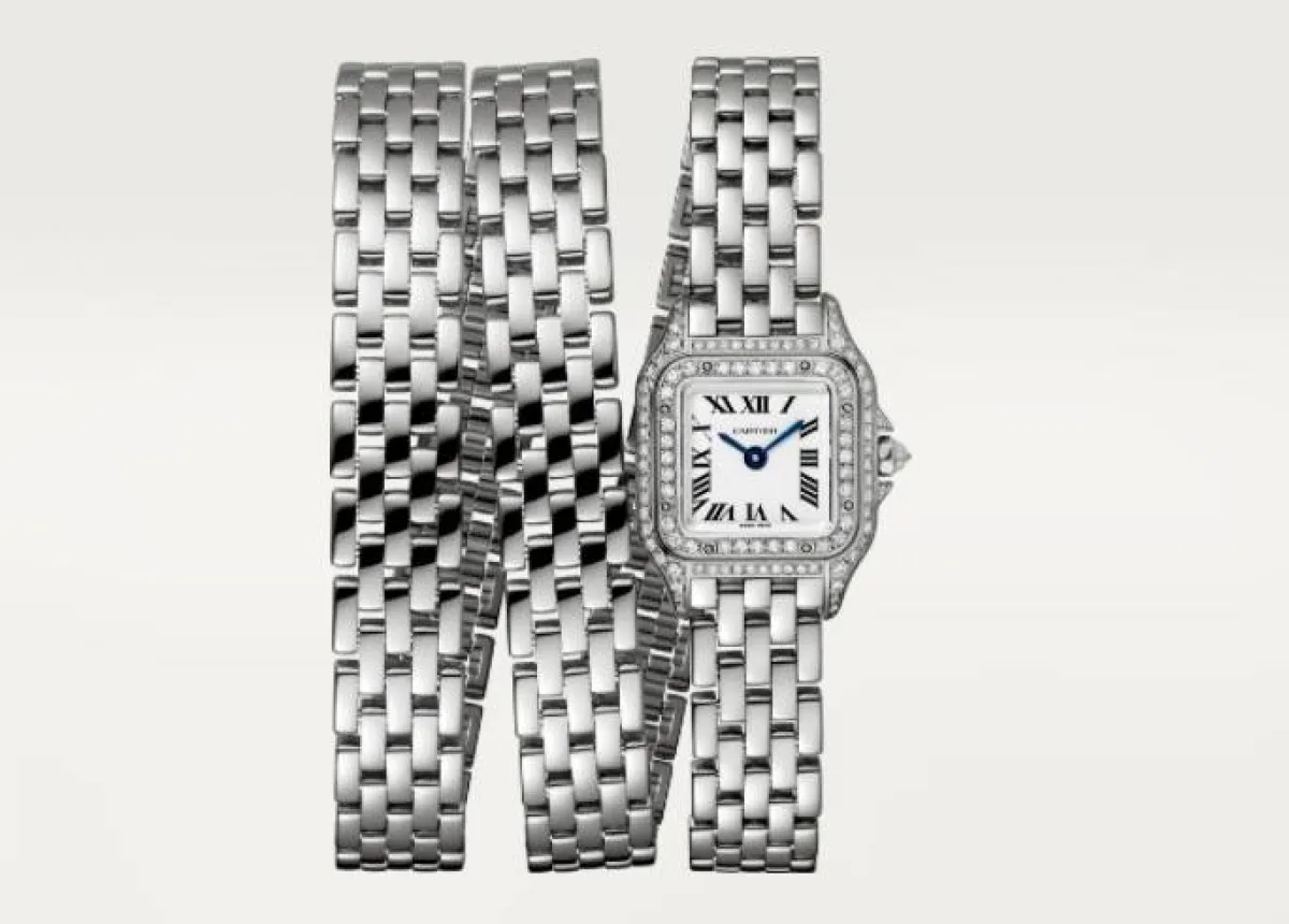 ساعة نسائية بسوار مزدوج من كارتييه