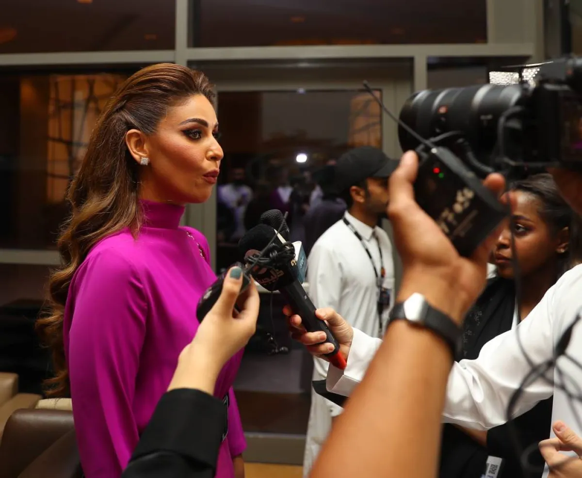 1مي سليم وحديثها بعد المؤتمر الصحفي